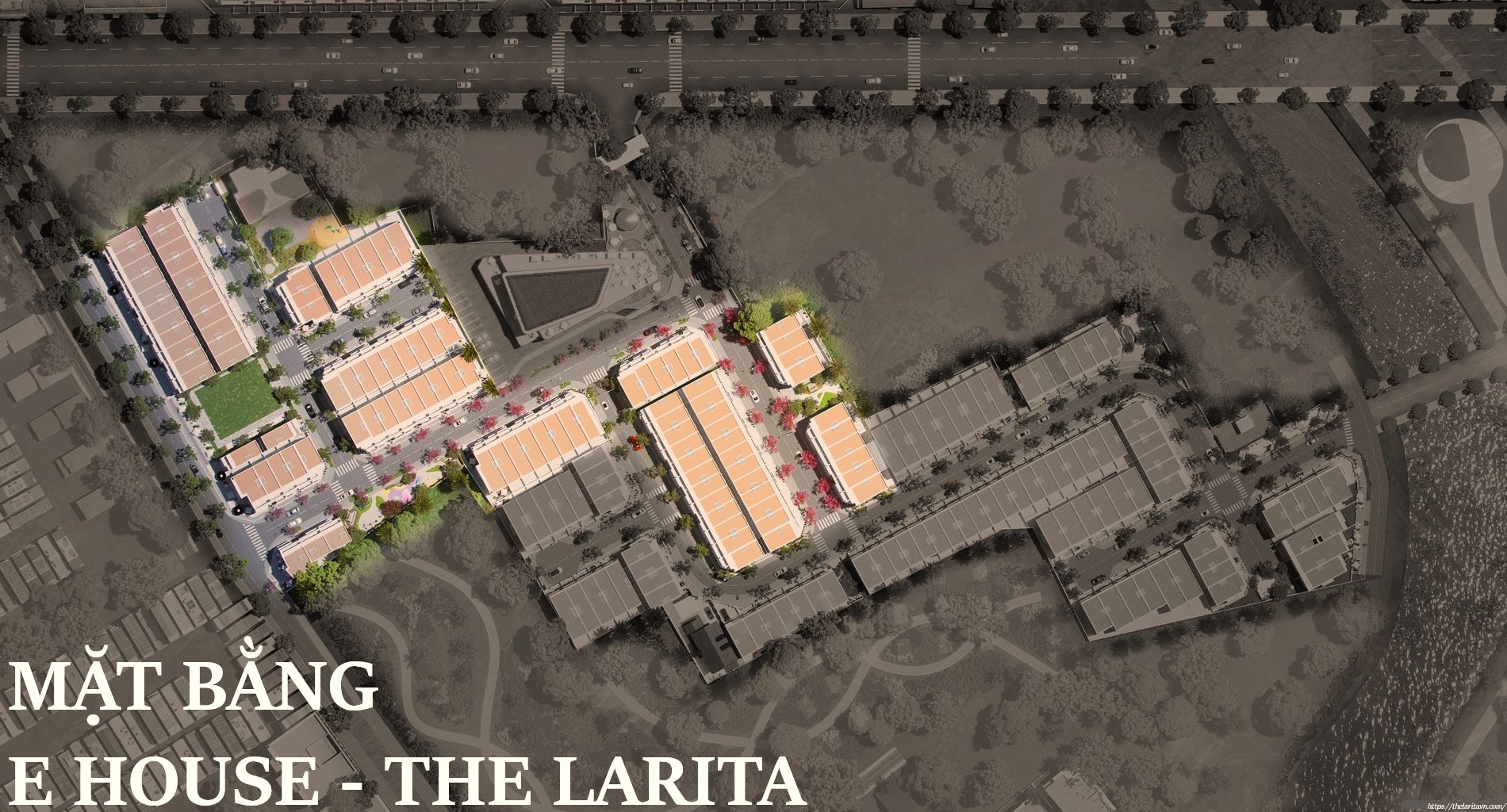 Mặt bằng E-House Xuân Thảo dự án The Larita