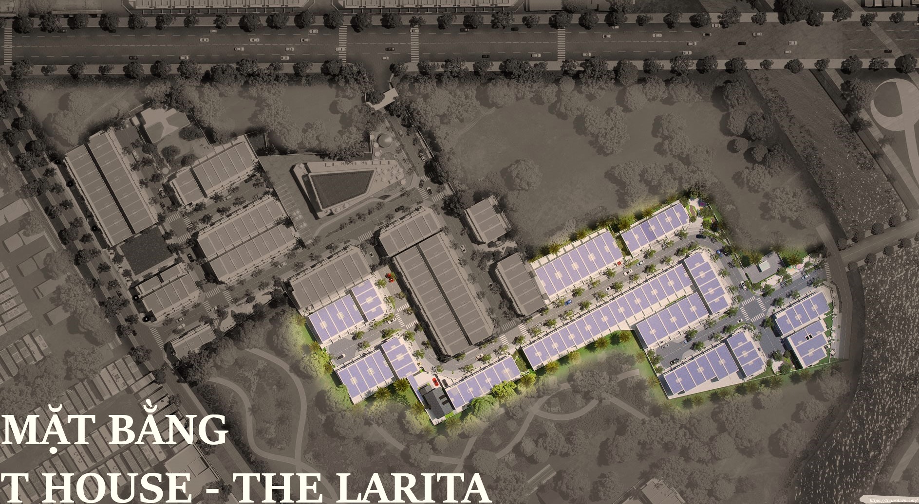 Mặt bằng T-House Xuân Thảo dự án The Larita